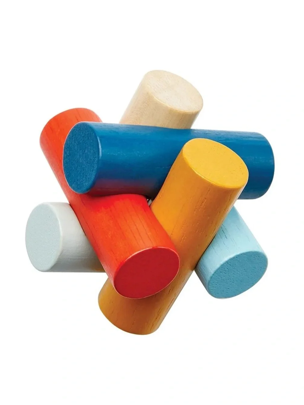 PlanToys Log Puzzle Wooden Balancing Multicolor NIB
